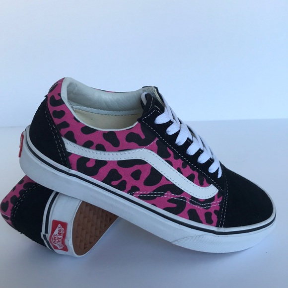 Vans old skool leopard pink black sneaker shoes - Picture 5 of 8